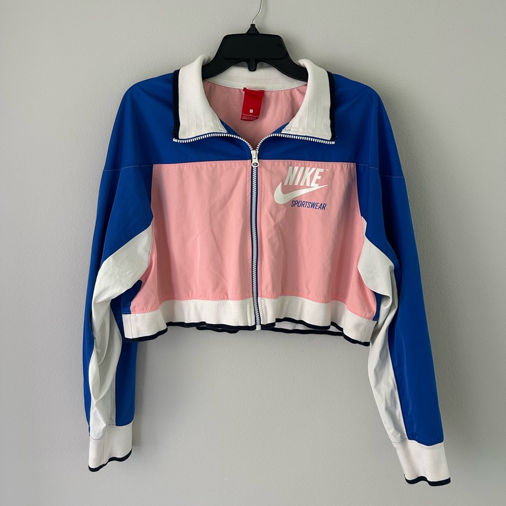 Nike Pink and Blue Retro Jacket